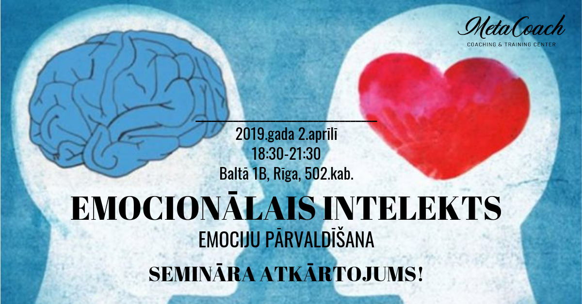Emocionālais intelekts - emociju pārvaldīšana!