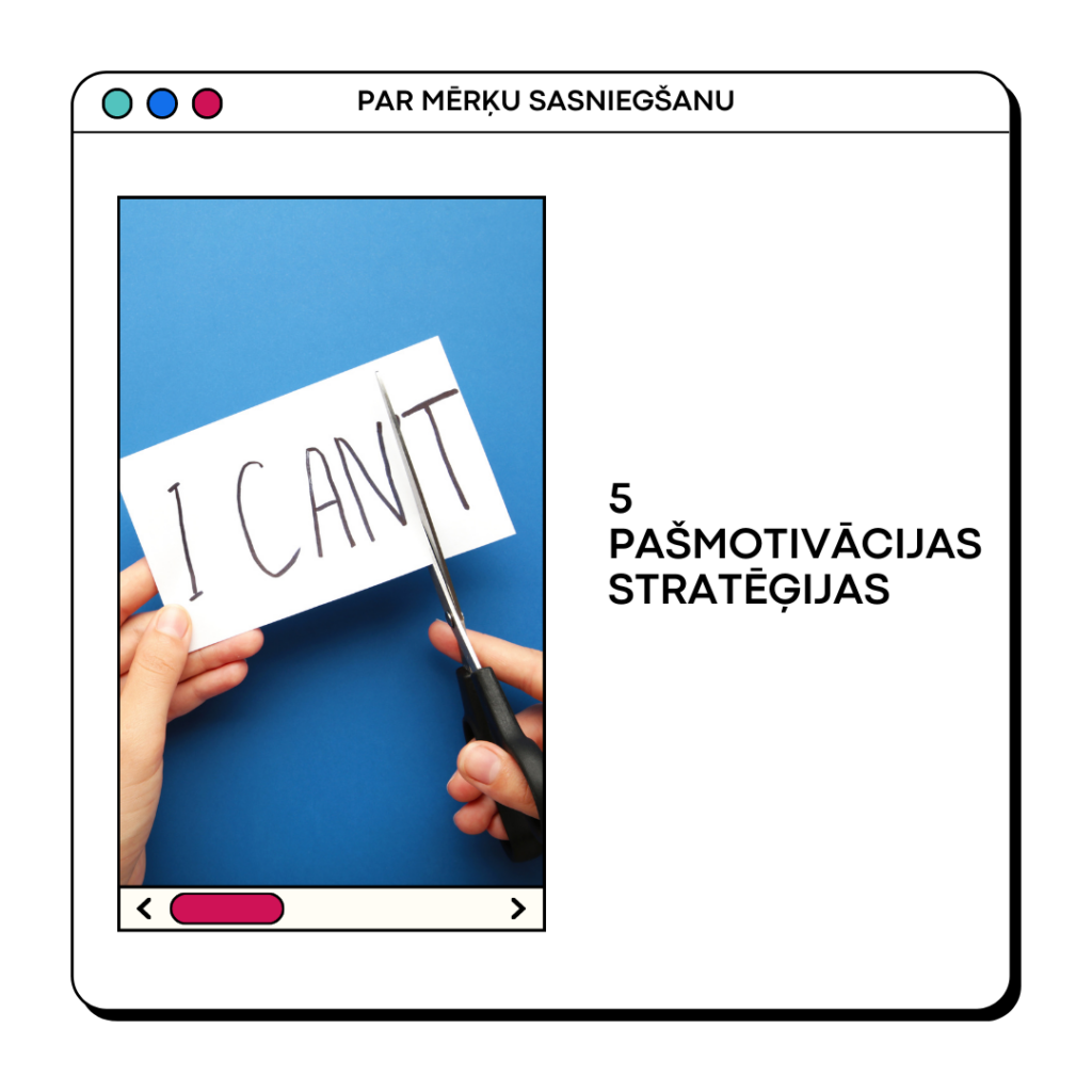 5 pašmotivācijas stratēģijas